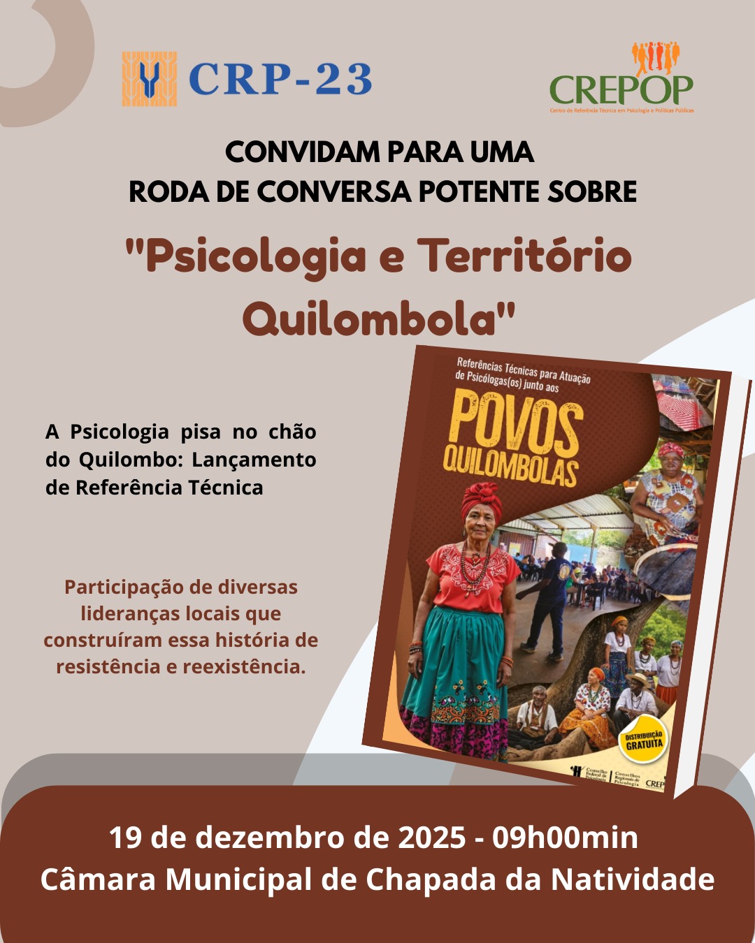 A Psicologia pisa no chão do Quilombo: Lançamento de Referência Técnica
